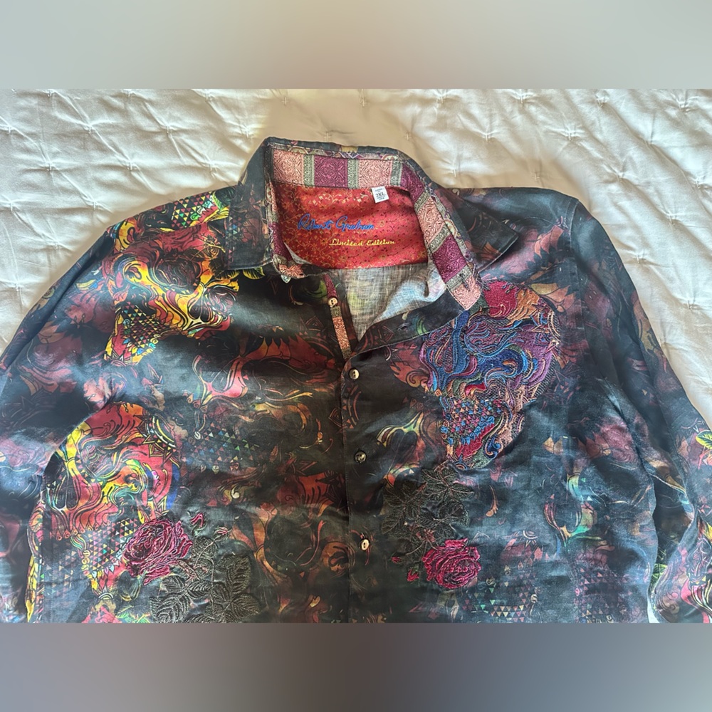 Robert Graham Limited Edition Multicolor Skull Shirt